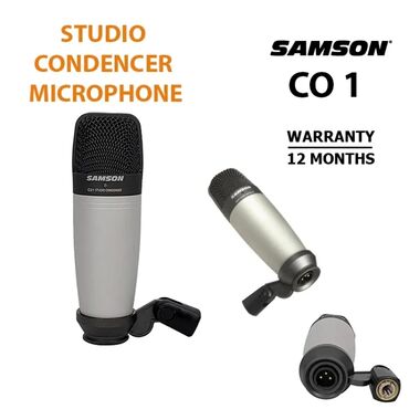 mikrofon naushnik: Mikrafon studio uçun Samson c 01