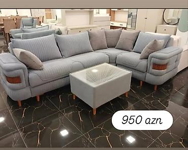 диван угловой купить: 1.Künc divan dəsti – 950 AZN - Rəng: açıq boz - Komplekt: L formalı — 1