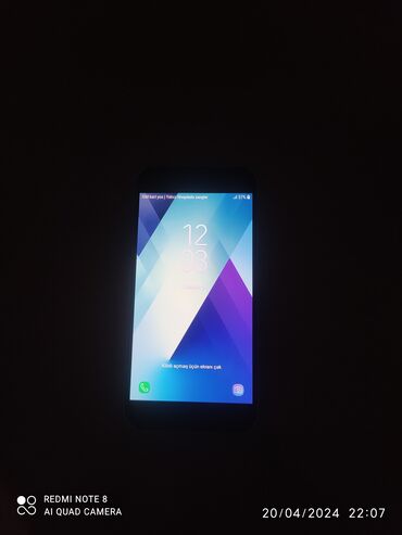 samsung c140: Samsung Galaxy A3 2017, 16 GB, rəng - Qara, Sensor, İki sim kartlı, Sənədlərlə