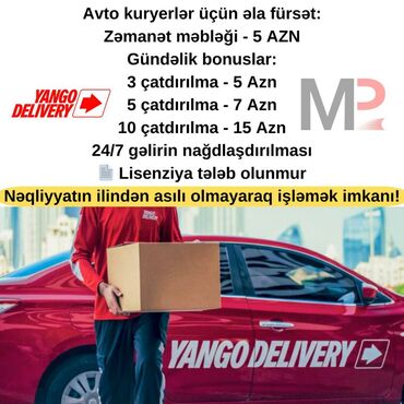 uber is elanlari: "Yango Deliver Partner" Sizi Salamlayır ! 🤝 Sizi bizimlə kuryer kimi