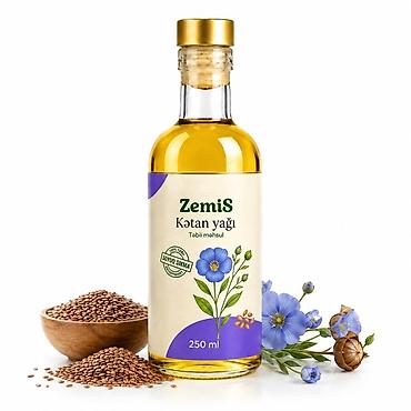 ketan: ZemiS Kətan yağı – 250 ml - Tərkib: 100% kətan toxumu yağı - İstehsal — 1