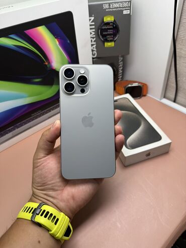 макбук м2 про: IPhone 15 Pro Max, Б/у, 256 ГБ, Natural Titanium, Зарядное устройство, Защитное стекло, Кабель, В рассрочку, 90 %