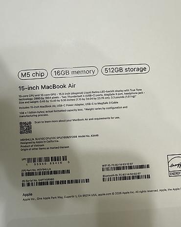 Ноутбуки Apple (MacBook): Ультрабук, Б/у, ОЗУ, RAM: 16 ГБ, В рассрочку — 9