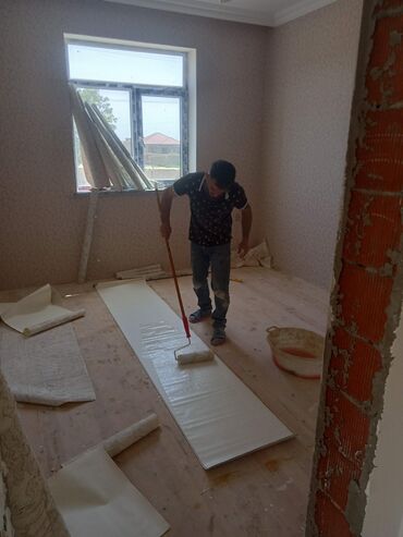 Malyar işləri: Aboy ustasi divar kağızları soyulub vurulması usta .2 nəfərik cəld ve — 7