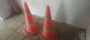 kredit opel: Trafik təhlükəsizlik konusları (narıncı-ağ zolaqlı) - Material: sıx — 1