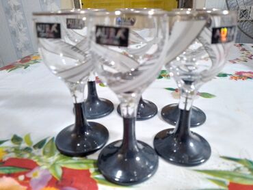 Digər dəstlər və servizlər: Kəsmə naxışlı şüşə-servis dəsti - 6 ədəd uzun qədəh – zərif kəsmə — 5