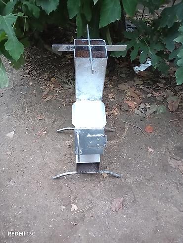 Товары для шашлыка: Metaldan hazırlanmış raket sobası / portativ odun sobası - Material — 2
