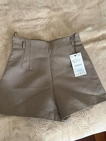 sort: Şort, Zara, XS, rəng - Qəhvəyi — 1