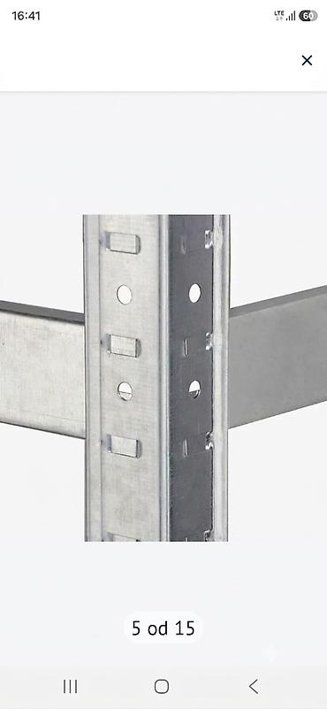 Office Furniture: Metalna polica,stalaža 180x90x40cm 5x175kg Novo upakovano u kutiji — 5