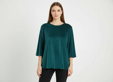 zielone bluzki z bufiastymi rękawami: Women's blouse, size S