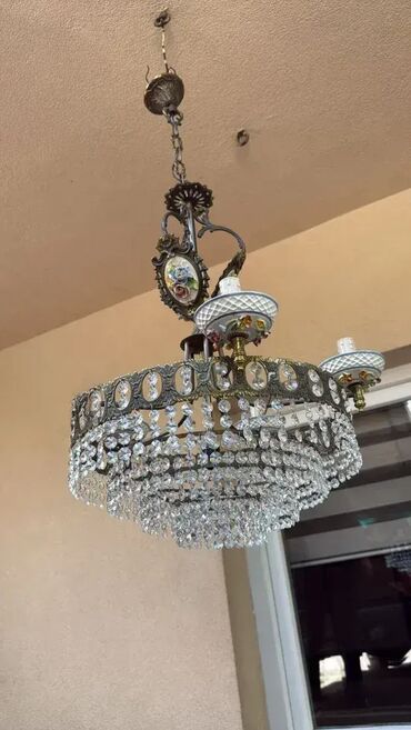 RS - Antique Chandeliers: Stari kristalni luster - ODLIČNO STANJE 💎✨ Stari kristalni luster, u — 2