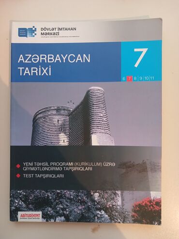 Kitablar, jurnallar, CD, DVD: Azərbaycan Tarixi 7 sinif Dim testi 
İçi səliqəli və təmiz şəkildədir