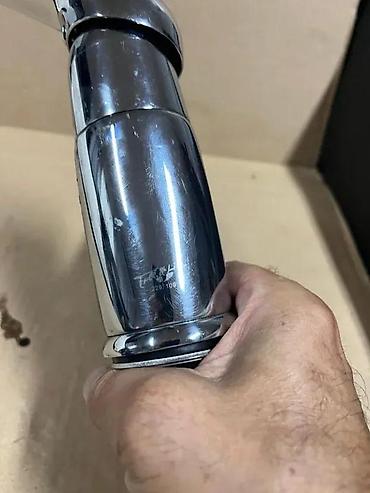 Slavine: Jednoručna kuhinjska slavina – hrom - Materijal: mesing sa hromiranom — 6