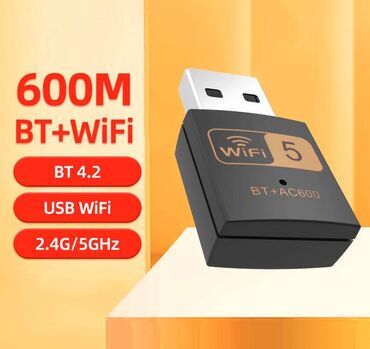 Modemi, ruteri i mrežni uređaji: Dvopojasni 2.4G i 5G bežični USB WiFi adapter Pogodan za bežično