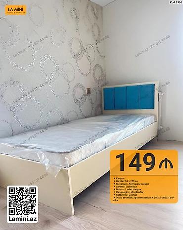 Ev və bağ: Məhsul: Tək nəfərlik çarpayı - Ölçü: 90 x 200 sm - Mexanizm — 1
