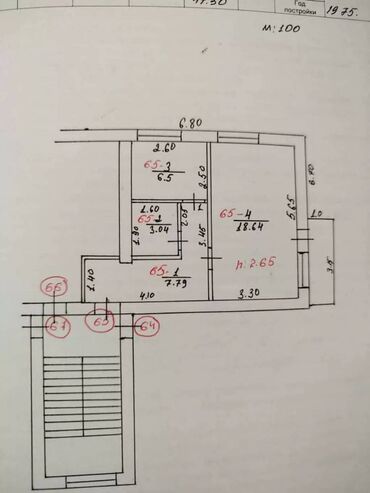 каракол квартира продаю: 1 комната, 35 м², 104 серия, 5 этаж, Старый ремонт