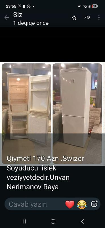 qapalı soyuducu: Swizer soyuducu - İki kamerali: yuxarıda soyuducu bölmə, aşağıda — 1