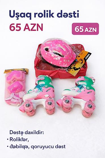 roller ucun uşaq şortları: Uşaq rolik dəsti – 65 AZN Komplekt: - 4 təkərli uşaq rolikləri — 1