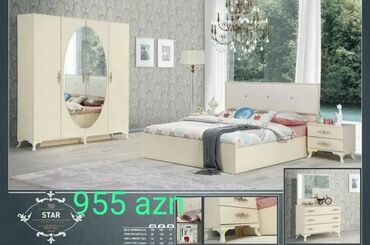 Yataq otağı dəstləri: İkinəfərlik çarpayı, Dolab, Termo, 2 tumba, Azərbaycan, Yeni — 22