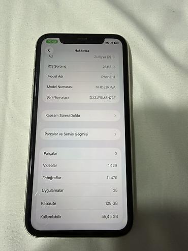 apple iphone 11: IPhone 11, 128 GB, Ağ, Face ID — 3