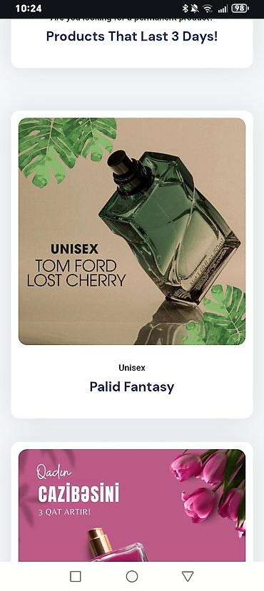 Uniseks ətirlər toplusu – Ekspress Parfüm 1) Tom Ford Lost Cherry