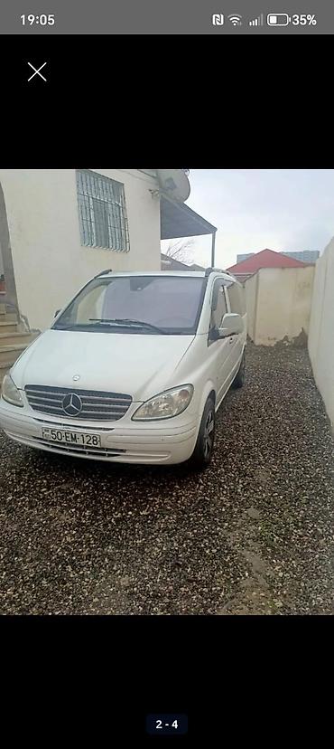 turbo az vito viano: Mercedes-Benz Vito, ağ rəng, miniven/kombi gövdə. - Ön panjurda — 1