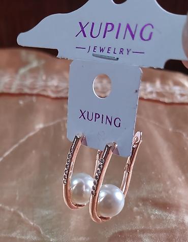 bujuteriya alemi: Xuping Jewelry markalı zərif sırğa - Material: qızılgül tonlu metal — 3