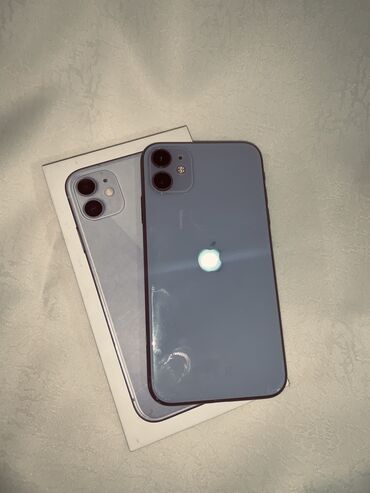 Apple iPhone: IPhone 11, 128 GB, Deep Purple, Simsiz şarj, Face ID, Sənədlərlə