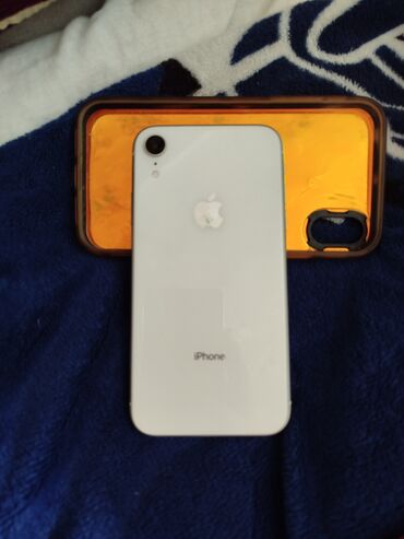 телефоны айфон xr: IPhone Xr, Колдонулган, 128 ГБ, Ак, Каптама, 80 %