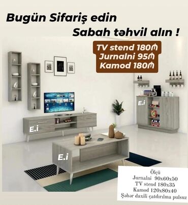 Soyuducular: *TV stend 180AZN💥 Jurnalni 95Azn💥Kamod 180Azn💥* ✔️Rəng seçimi var ✔️