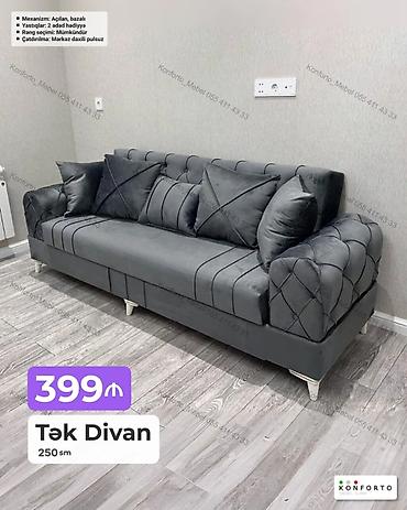 Tək divan – 250 sm - Mexanizm: açılan, bazalı (yataq funksiyası və lalafo.az -da Tək divan – 250 sm - Mexanizm: açılan, bazalı (yataq funksiyası və