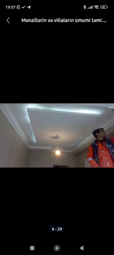 Təmir işləri: Aşağıdakı işleri görürük, malyar işleri pod-mayak. alçipan duz-fiqur — 10