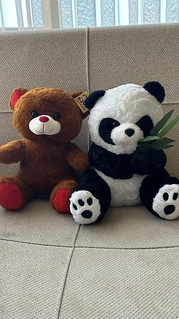 panda kuklasi: Məhsul: 2 ədəd plyuş oyuncaqlar dəsti - Növlər: panda və ayı balası - — 1