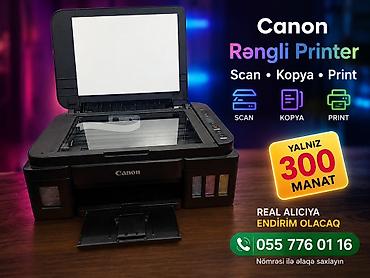 Ofis avadanlığı: Canon rəngli printer – 3‑ü 1‑də qurğu: - Print: rəngli və qara‑ağ çap — 1