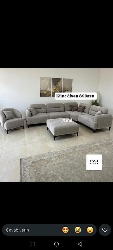 Divan və masa dəstləri: Məhsul: Künc divan dəsti – “Piramida Künc” - Müasir dizaynlı — 32