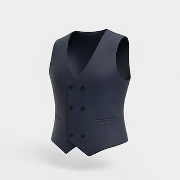 твид двойка: Мужской костюм-тройка в темно‑синюю клетку Состав комплекта: - Пиджак — 3