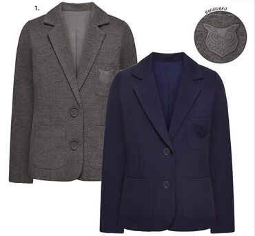 пиджак для девочки: Школьная форма, цвет - Синий, Б/у