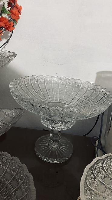 suse balon: 35 sm olcude Kəsilmiş şüşədən hazırlanmış ayaqlı meyvə və desert — 3