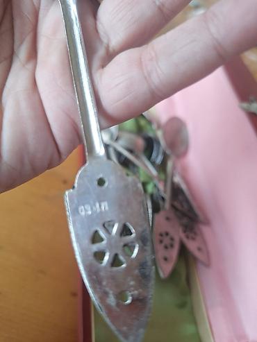 caydanlar: Metal dekorativ çay qaşıqları dəsti 6 edədi - Material: metal — 2