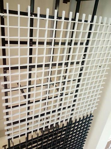 Другие строительные материалы: Подвесной решётчатой потолок Грильято размер ячейки 100×100мм, толщина — 7