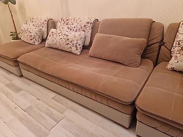 Divan və kreslo dəstləri: Künc tipli modullu divan dəsti - Rəng: karamelli/qəhvəyi tonlarda — 4