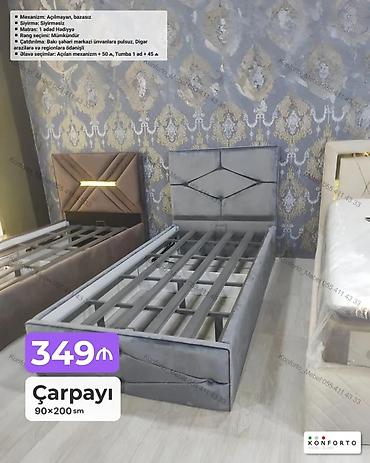 Çarpayı – 90×200 sm - Mexanizm: açılmayan, bazasız - Sıyırma