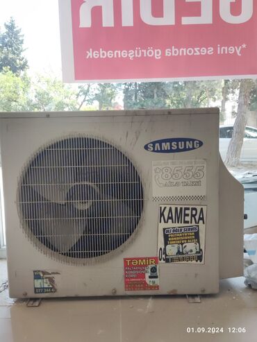 kondisioner motor: Кондиционер Samsung, Б/у, 85-90 м², Внешний блок, Нет кредита