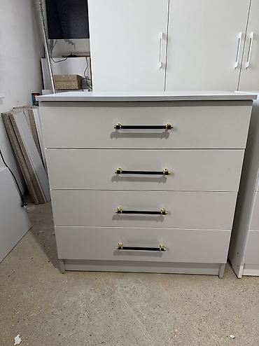 Комоды для одежды: Комод для одежды, Новый, Без зеркала, ЛДСП, цвет - Белый, Серый, Бежевый, Самовывоз, Платная доставка — 9