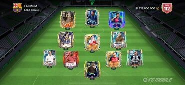 Digər oyun və konsollar: FC Mobile hesabı – yüksək səviyyəli heyət və quruluş - Oyun: EA FC