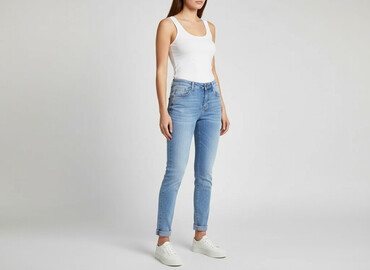 jeansy wyprzedaż: DENIM JEANS, Jeansy damskie, rozmiar XS
