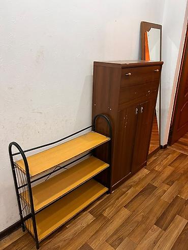 Гарнитуры для прихожей: Гарнитур для прихожей, Б/у, Зеркало, ДСП, цвет - Серый — 1
