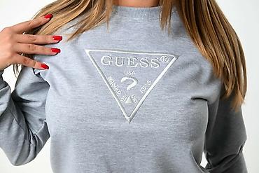 Gornji i donji deo: Duks i donji deo trenerke – komplet, tamno braon - Brend: Guess — 13