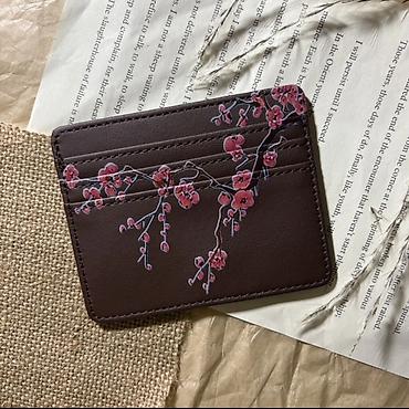 cd card: Картхолдер с цветочным узором 🌸 Стильный чёрный картхолдер с изящным — 2