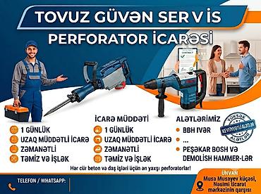 perforatorlar: Perforator icarəsi – Tovuz Güvən Servis - Peşəkar BOSCH və Demolish — 1